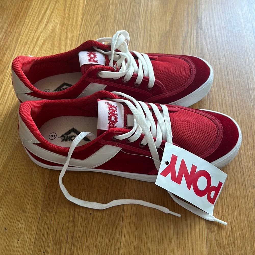 Red Velvet Pony Sneakers